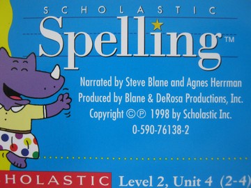 (image for) Scholastic Spelling 2 Audio Cassettes Pack (PK) by Blane,