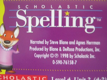 (image for) Scholastic Spelling 4 Audio Cassettes Pack (Pk) by Blane,