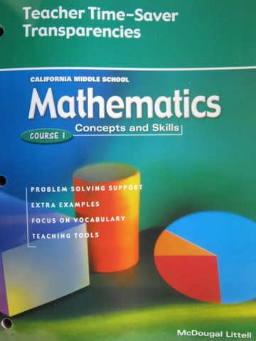 (image for) California MS Mathematics Course 1 Time-Saver Transparencies (P)