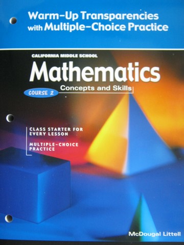 (image for) California MS Mathematics Course 2 Warm-Up Transparencies (P)
