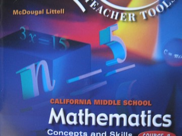 (image for) California MS Mathematics Course 2 Electronic Teacher Tools (CD)