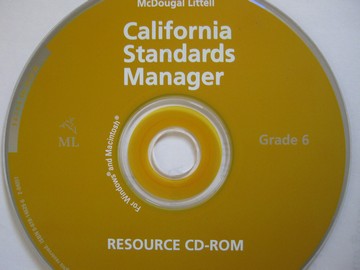 (image for) Language of Literature 6 California Standards Manager (CA)(CD) - Click Image to Close