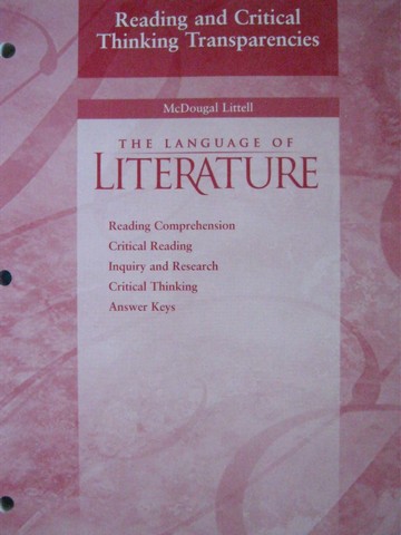 (image for) Language of Literature 7 Reading & Critical Thinking Transp (P)