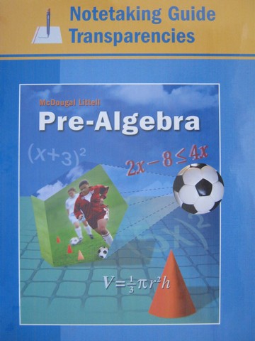 (image for) Pre-Algebra Notetaking Guide Transparencies (Binder)