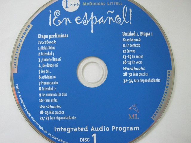 (image for) En espanol! 1uno Integrated Audio Program Disc 1 (CD)
