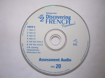 (image for) Discovering French Nouveau! Blanc 2 Assessment Audio 20 (CD)