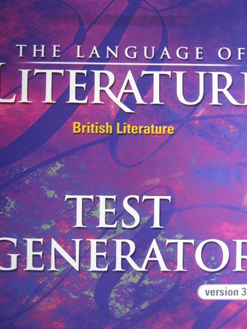 (image for) Language of Literature British Literature Test Generator (CD)