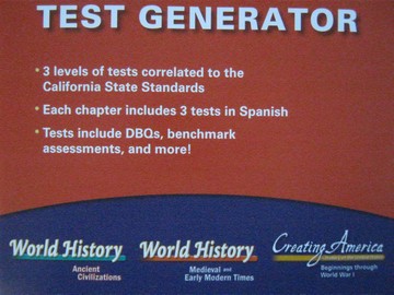 (image for) Middle School Social Studies Test Generator (CA)(CD)