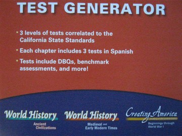 (image for) Middle School Social Studies Test Generator (CA)(CD)