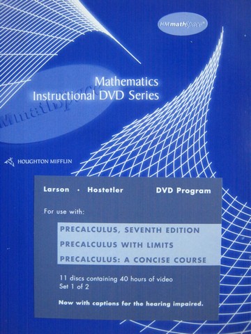 (image for) Precalculus 7th Edition Instructional DVD (DVD) by Larson,