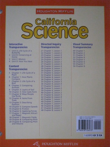 (image for) California Science 2 Teaching Transparencies (CA)(Pk)