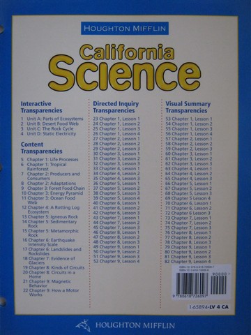 (image for) California Science 4 Teaching Transparencies (CA)(Pk)