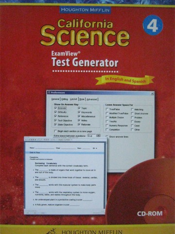 (image for) California Science 4 ExamView Test Generator (CA)(P)