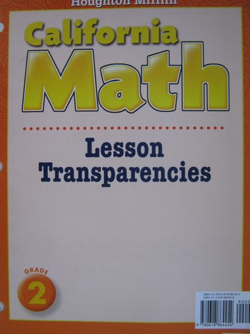 (image for) California Math 2 Lesson Transparencies (CA)(PK)