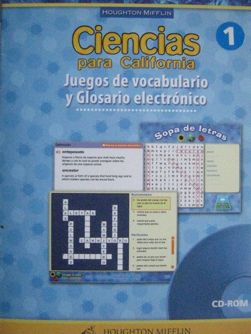 (image for) Ciencias para California 1 Juegos de vocabulario y Glosario (CD)