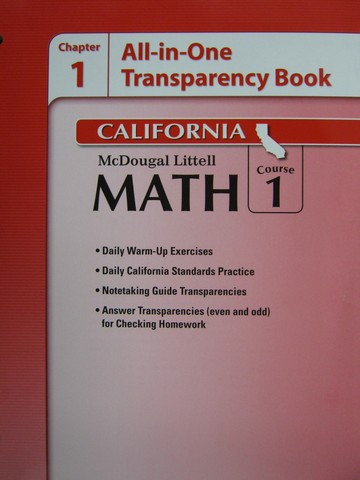 (image for) ML Math Course 1 Chapter 1 All-in-One Transparency Book (CA)(P)