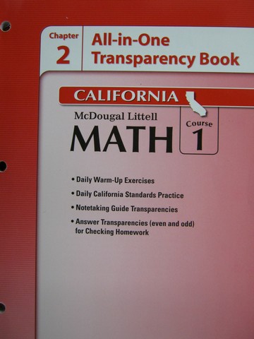 (image for) ML Math Course 1 Chapter 2 All-in-One Transparency Book (CA)(P)