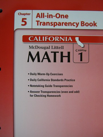 (image for) ML Math Course 1 Chapter 5 All-in-One Transparency Book (CA)(P)