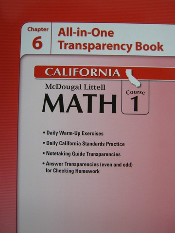 (image for) ML Math Course 1 Chapter 6 All-in-One Transparency Book (CA)(P)