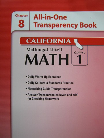 (image for) ML Math Course 1 Chapter 8 All-in-One Transparency Book (CA)(P)