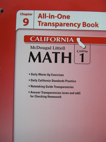 (image for) ML Math Course 1 Chapter 9 All-in-One Transparency Book (CA)(P)