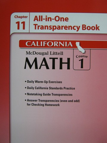 (image for) ML Math Course 1 Chapter 11 All-in-One Transparency Book (CA)(P)
