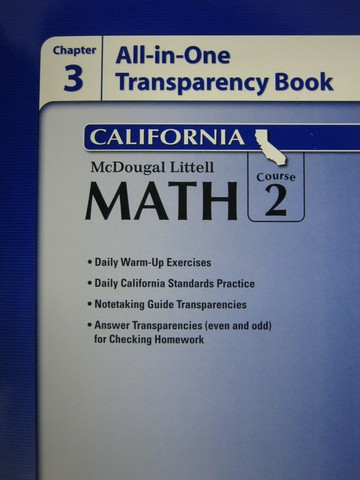 (image for) ML Math Course 2 Chapter 3 All-in-One Transparency (CA)(P)