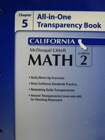 (image for) ML Math Course 2 Chapter 5 All-in-One Transparency (CA)(P)