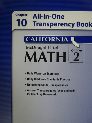 (image for) ML Math Course 2 Chapter 10 All-In-One Transparency (CA)(P)