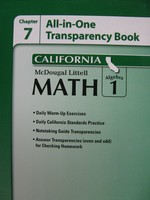 (image for) ML Math Algebra 1 Chapter 7 All-in-One Transparency (CA)(P)