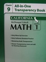 (image for) ML Math Algebra 1 Chapter 9 All-in-One Transparency (CA)(P)
