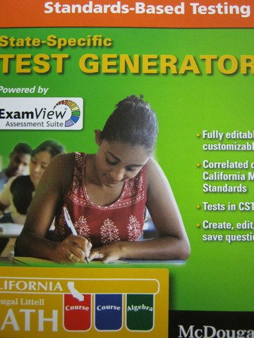 (image for) ML Math Courses 1 2 Algebra 1 State-Specific Test Generator (CD)
