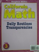 (image for) California Math 3 Daily Routines Transparencies (Pk)