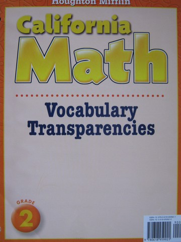 (image for) California Math 2 Vocabulary Transparencies (CA)(Pk)