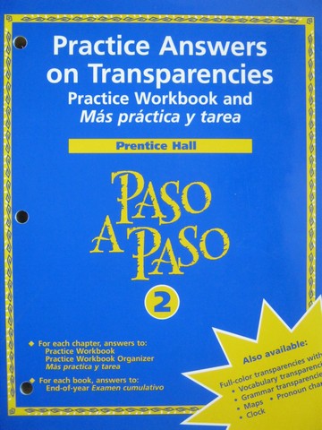 (image for) Paso A Paso 2 Practice Answers on Transparencies (P)