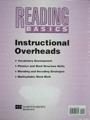 (image for) Reading Basics Instructional Overheads (Box)