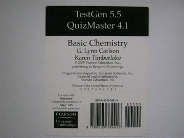 (image for) Basic Chemistry TestGen 5.5 QuizMaster 4.1 (CD)(PK)