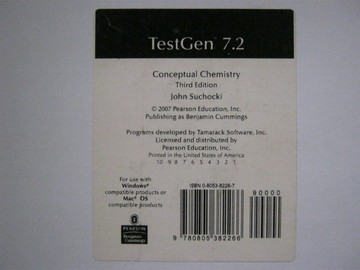 (image for) Conceptual Chemistry 3rd Edition TestGen 7.2 (CD)