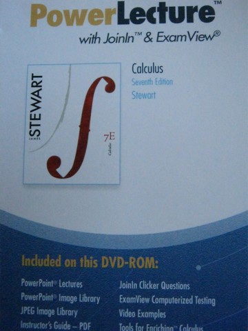(image for) Calculus 7e Power Lecture with Joinln & ExamView (DVD)