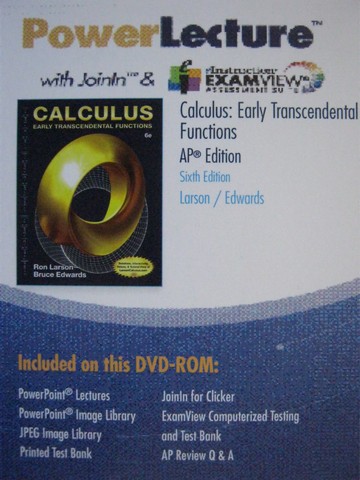 (image for) Calculus Early Transcendental Functions 6e AP PowerLecture (DVD)