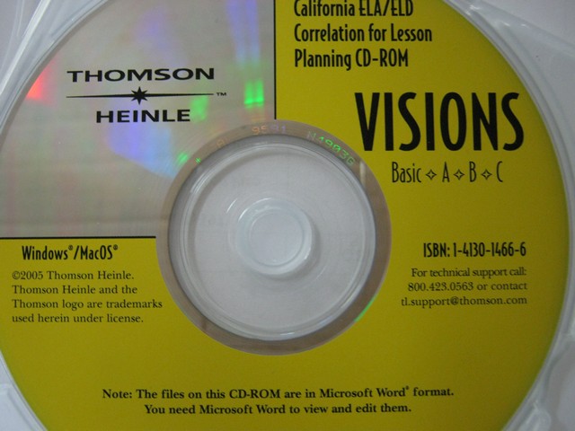 (image for) Visions Levels Basic A B C California ELA/ELD Lesson Plan (CD)
