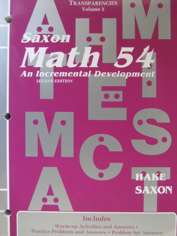 (image for) Saxon Math 54 2nd Edition Transparencies Volume 2 (P)