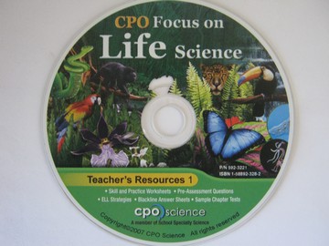 (image for) CPO Focus on Life Science Teacher's Resources 1 (TE)(CD) - Click Image to Close