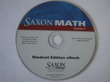 (image for) Saxon Math Course 2 Student Edition eBook (CD)