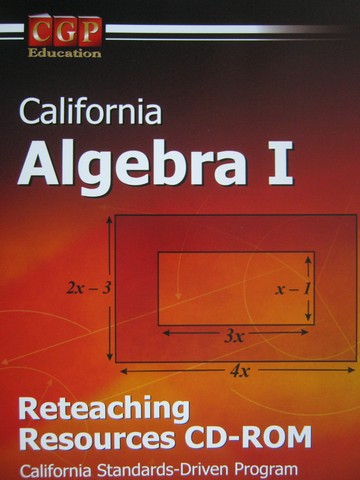 (image for) CGP California Algebra 1 Reteaching Resources CD-ROM (CA)(CD)