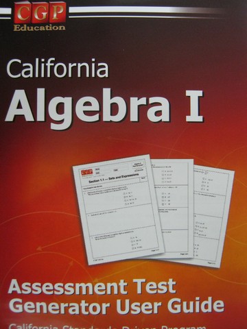 (image for) CGP California Algebra 1 Assessment Test Generator (CA)(CD)