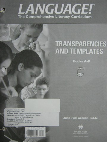 (image for) Language! 4th Edition Transparencies A-F (Pk) by Greene