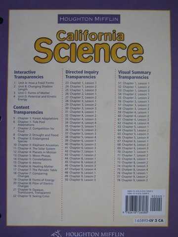 (image for) California Science 3 Teaching Transparencies (CA)(Pk)