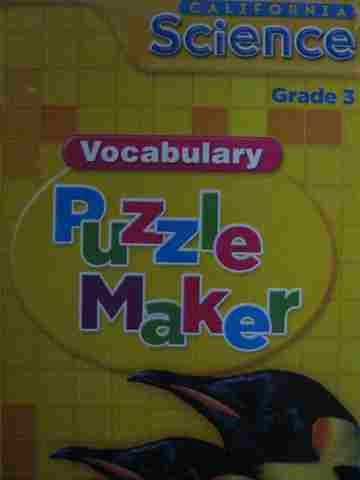 (image for) California Science 3 Vocabulary Puzzle Maker (CA)(CD)