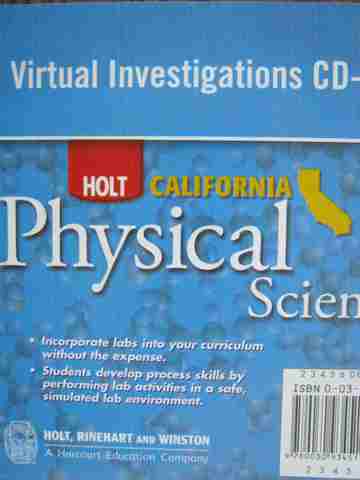 (image for) California Physical Science Virtual Investigations CD-ROM (CD)(Set)